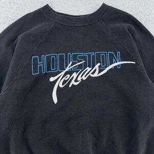 Vintage Houston Texas Sweatshirt Mens Small Cowboy Signal Made USA Crewneck 90s